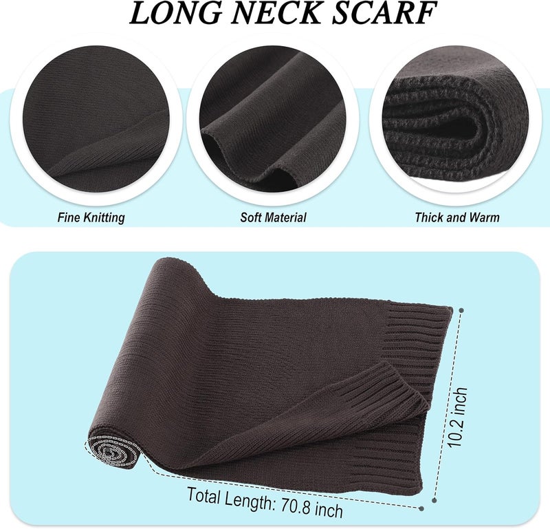 Connectyle 3 PCS Fleece Lined Cold Weather Set, Warm Winter Beanie Hat, Long Scarf and Touchscreen Gloves for Men & Women - Image 3